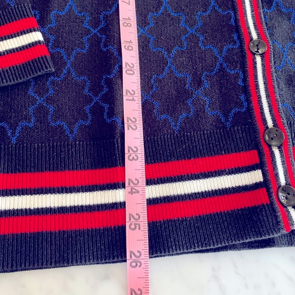 Tristan 2 piece knit cardigan and skirt suit with metallic floral print size L - Picture 10 of 16